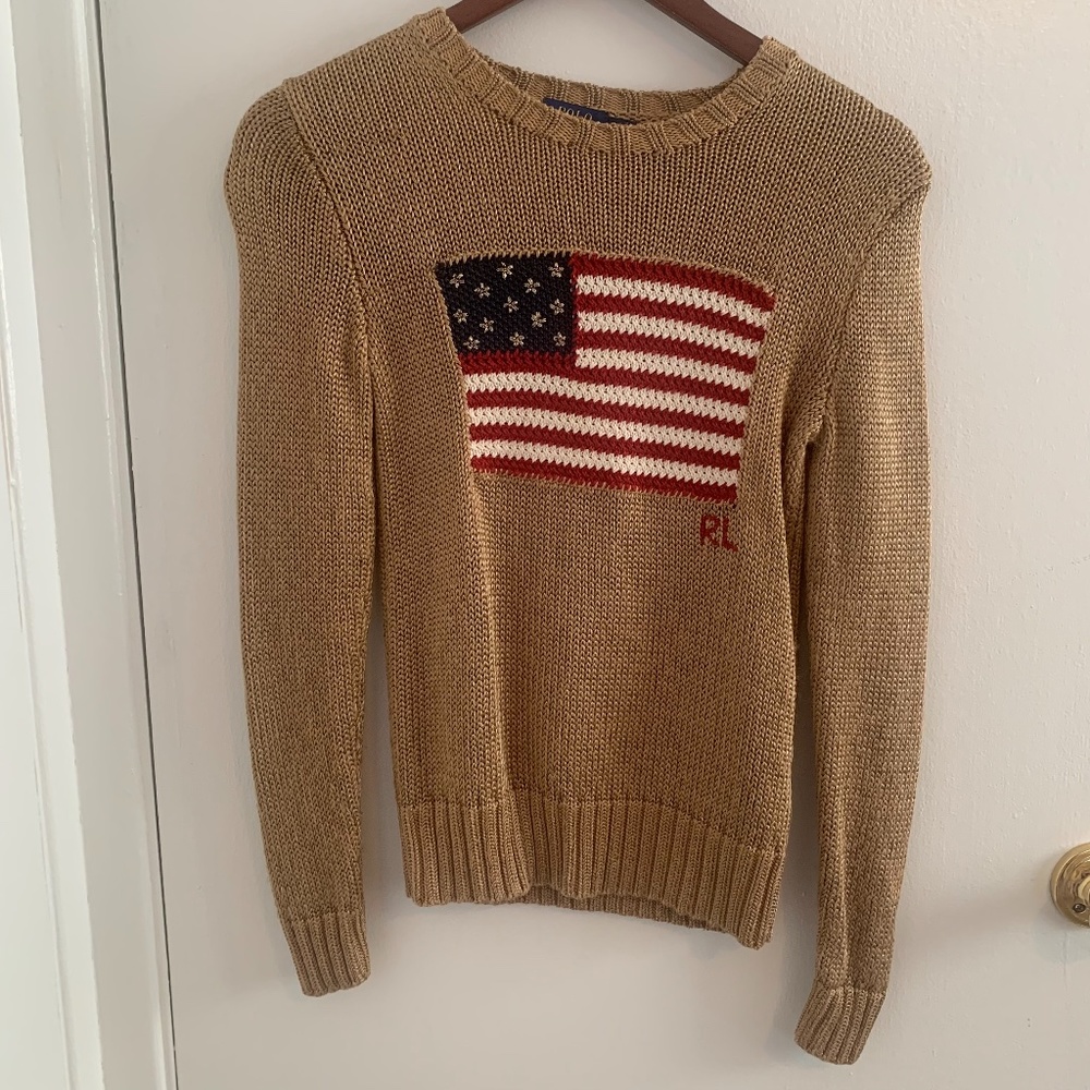 Ralph Lauren HTF US Flag Sweater